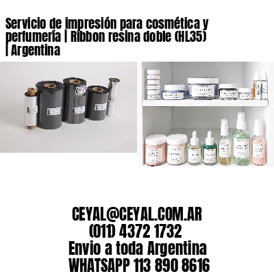 Servicio de impresión para cosmética y perfumería | Ribbon resina doble (HL35) | Argentina