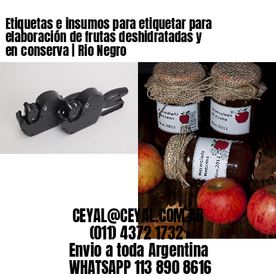 Etiquetas e insumos para etiquetar para elaboración de frutas deshidratadas y en conserva | Rio Negro
