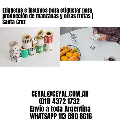 Etiquetas e insumos para etiquetar para producción de manzanas y otras frutas | Santa Cruz