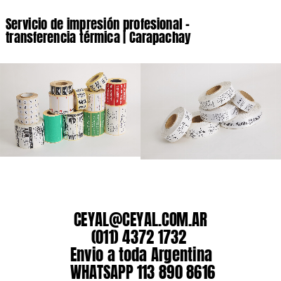 Servicio de impresión profesional – transferencia térmica | Carapachay