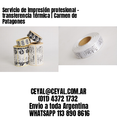 Servicio de impresión profesional – transferencia térmica | Carmen de Patagones