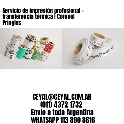 Servicio de impresión profesional – transferencia térmica | Coronel Pringles