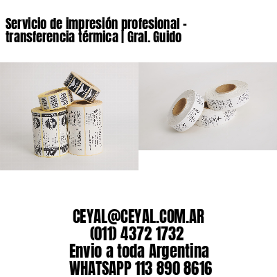 Servicio de impresión profesional – transferencia térmica | Gral. Guido