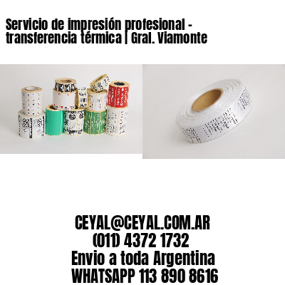 Servicio de impresión profesional – transferencia térmica | Gral. Viamonte