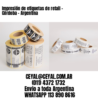 Impresión de etiquetas de retail - Córdoba - Argentina
