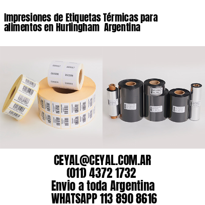 Impresiones de Etiquetas Térmicas para alimentos en Hurlingham  Argentina