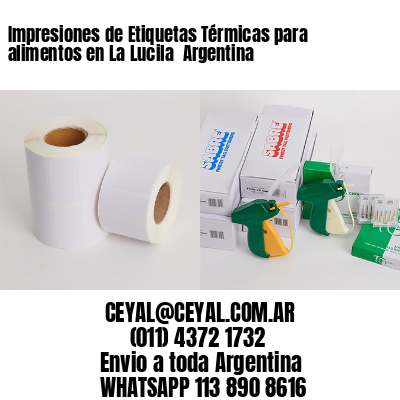 Impresiones de Etiquetas Térmicas para alimentos en La Lucila  Argentina