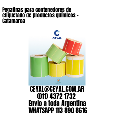 Pegatinas para contenedores de etiquetado de productos químicos - Catamarca