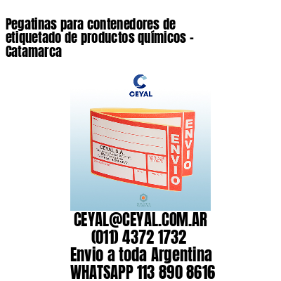 Pegatinas para contenedores de etiquetado de productos químicos - Catamarca