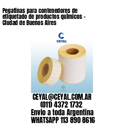 Pegatinas para contenedores de etiquetado de productos químicos – Ciudad de Buenos Aires
