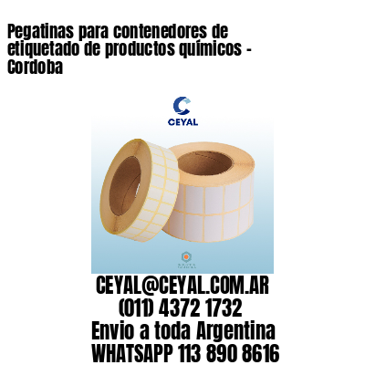 Pegatinas para contenedores de etiquetado de productos químicos - Cordoba