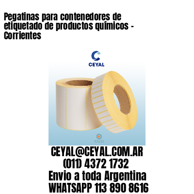Pegatinas para contenedores de etiquetado de productos químicos – Corrientes