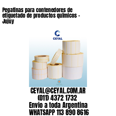 Pegatinas para contenedores de etiquetado de productos químicos - Jujuy