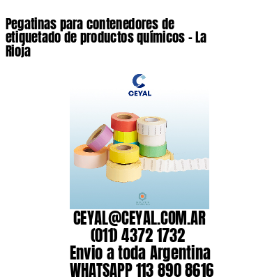 Pegatinas para contenedores de etiquetado de productos químicos - La Rioja