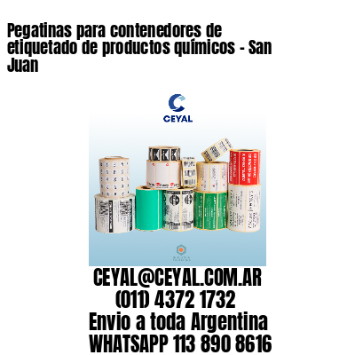 Pegatinas para contenedores de etiquetado de productos químicos - San Juan