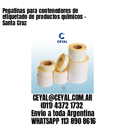 Pegatinas para contenedores de etiquetado de productos químicos - Santa Cruz