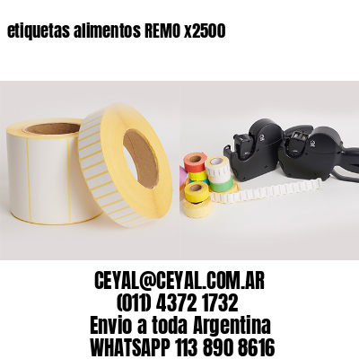 etiquetas alimentos REMO x2500