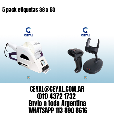 5 pack etiquetas	38 x 53