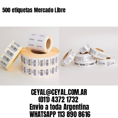 500 etiquetas Mercado Libre