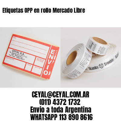 Etiquetas OPP en rollo Mercado Libre