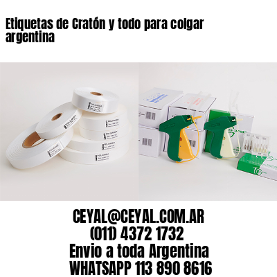Etiquetas de Cratón y todo para colgar argentina