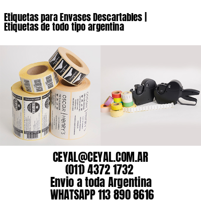 Etiquetas para Envases Descartables | Etiquetas de todo tipo argentina