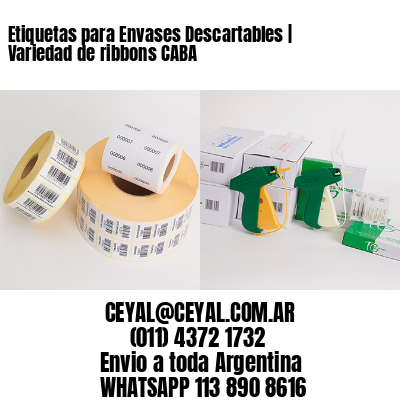 Etiquetas para Envases Descartables | Variedad de ribbons CABA