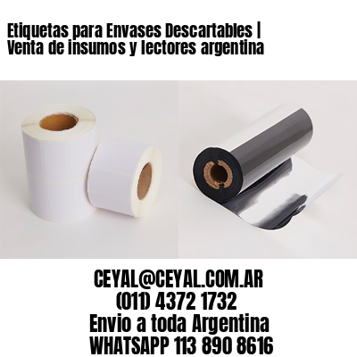 Etiquetas para Envases Descartables | Venta de insumos y lectores argentina