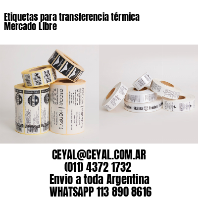 Etiquetas para transferencia térmica Mercado Libre
