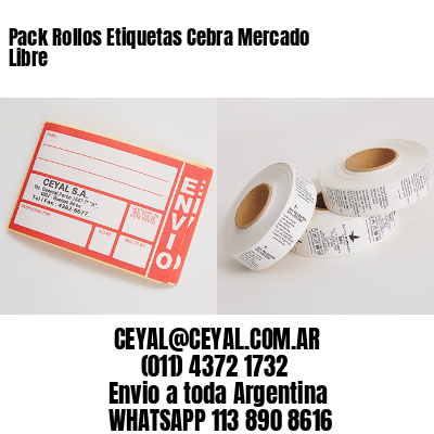 Pack Rollos Etiquetas Cebra Mercado Libre
