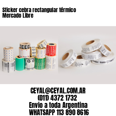 Sticker cebra rectangular térmico Mercado Libre
