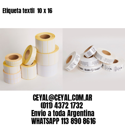 Etiqueta textil  10 x 16