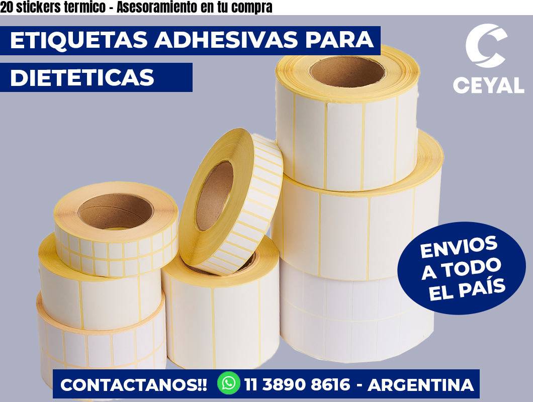 20 stickers termico - Asesoramiento en tu compra