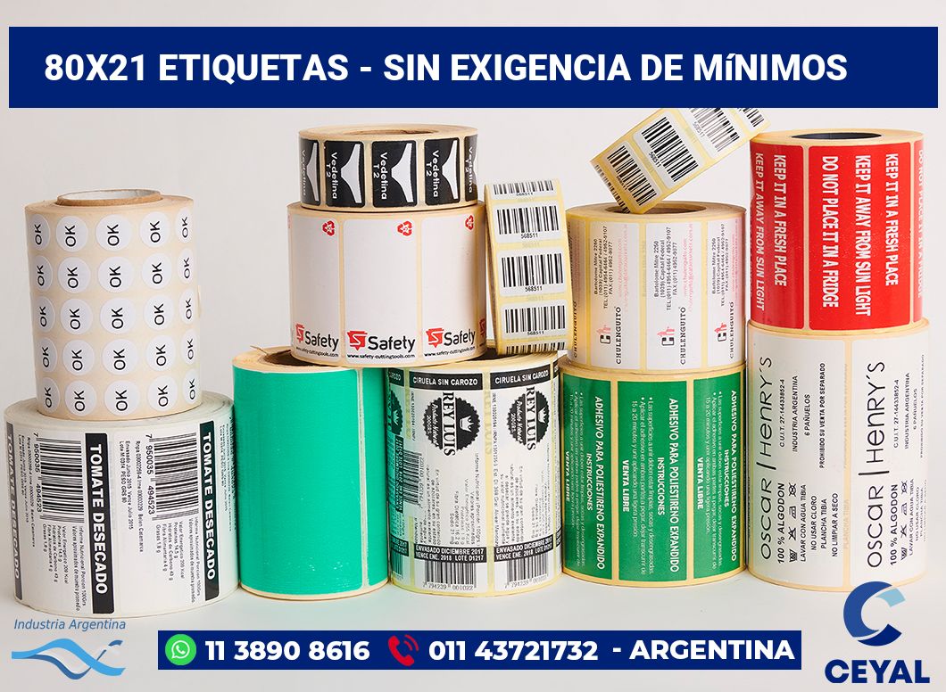 80x21 Etiquetas