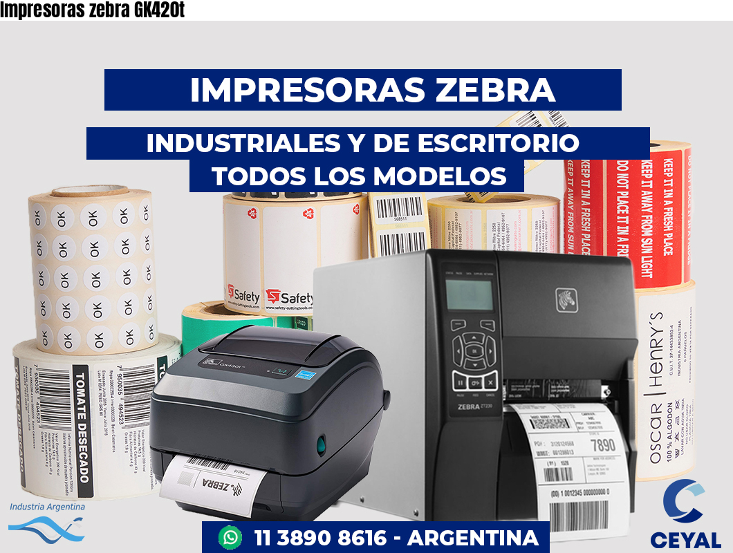Impresoras zebra GK420t