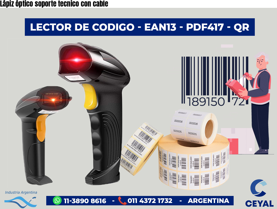 Lápiz óptico soporte tecnico con cable