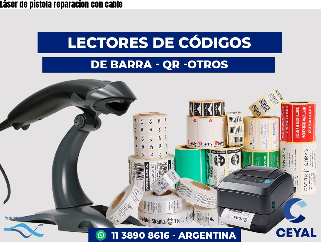 Láser de pistola reparacion con cable