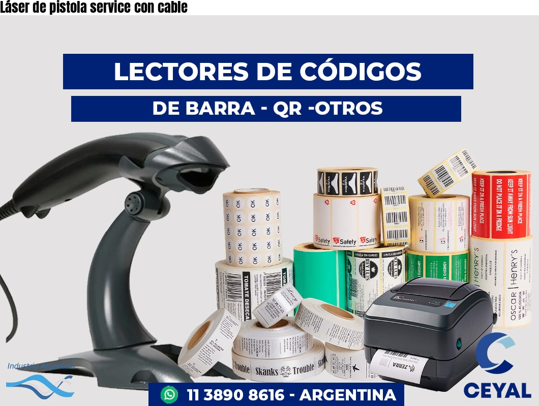 Láser de pistola service con cable