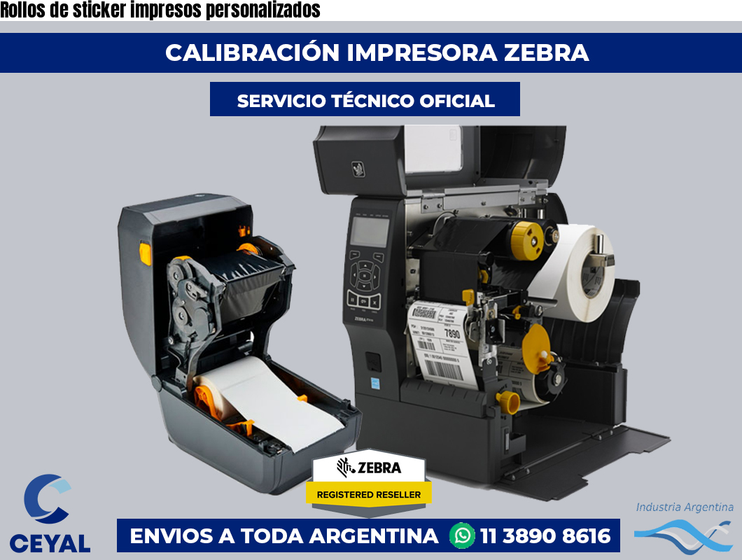 Rollos de sticker impresos personalizados