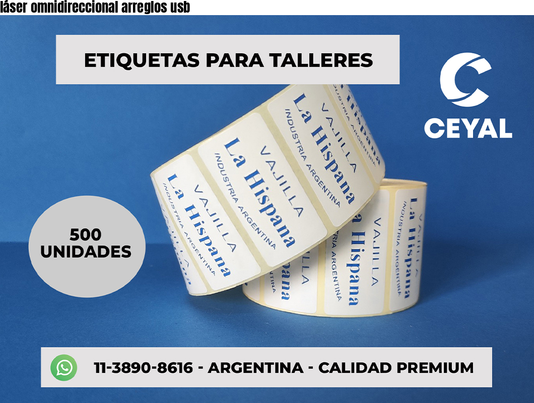 láser omnidireccional arreglos usb