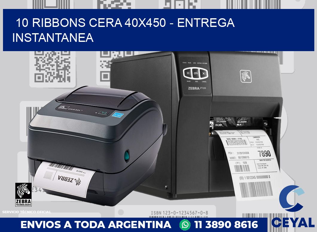 10 Ribbons cera 40x450 - entrega instantanea