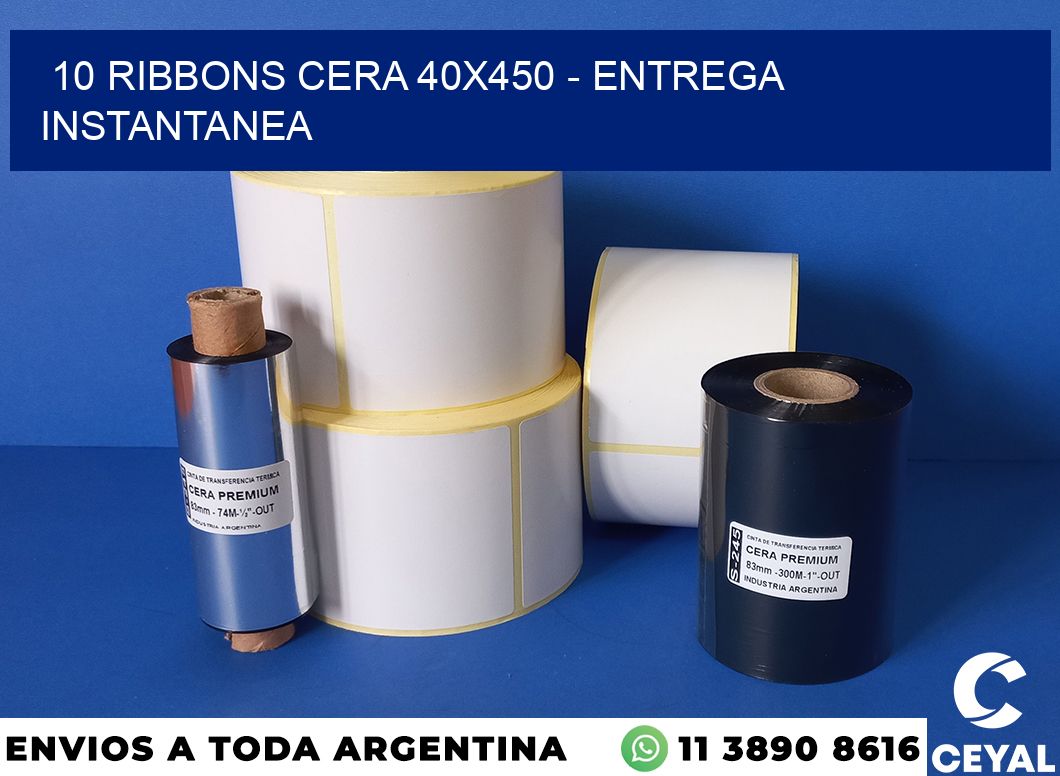 10 Ribbons cera 40×450 – entrega instantanea