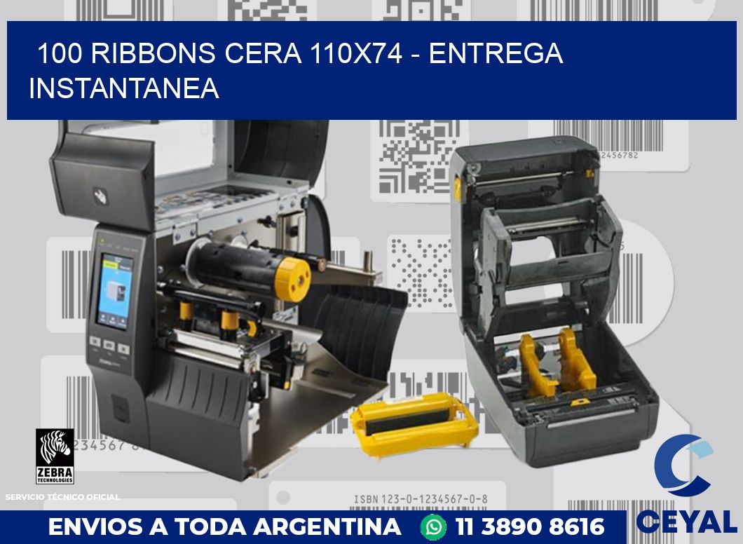 100 Ribbons cera 110x74 - entrega instantanea