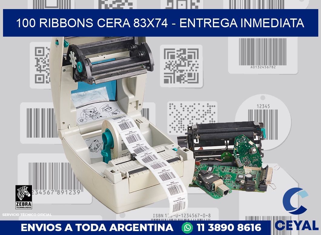 100 Ribbons cera 83x74 - Entrega inmediata