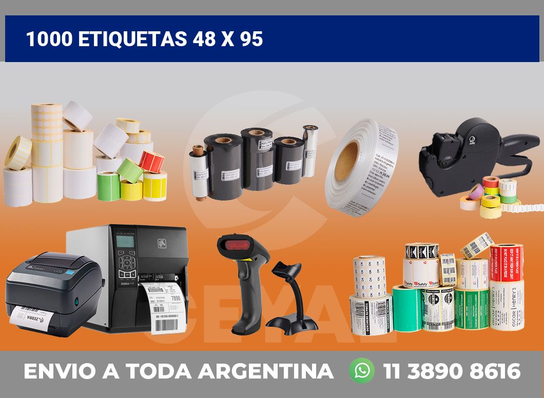 1000 etiquetas 48 x 95