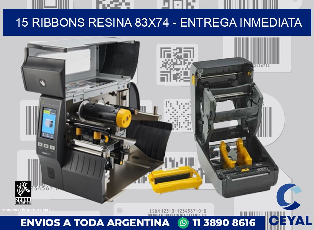 15 Ribbons resina 83x74 - Entrega inmediata