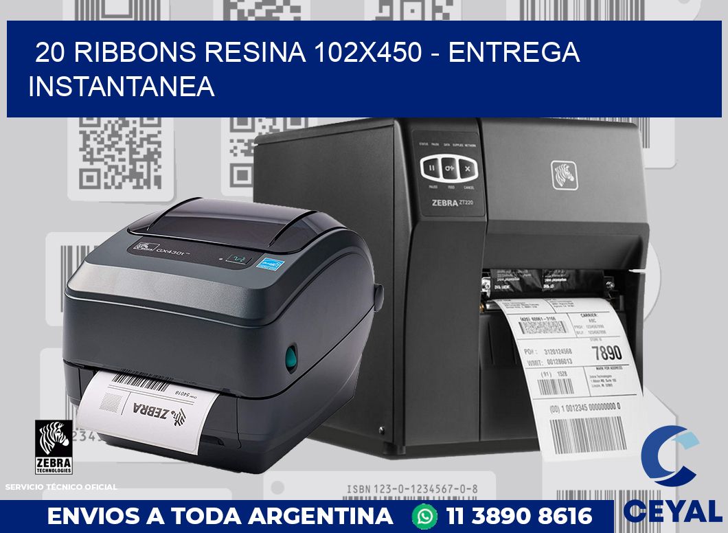 20 Ribbons resina 102x450 - entrega instantanea