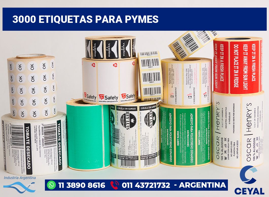 3000 Etiquetas para pymes