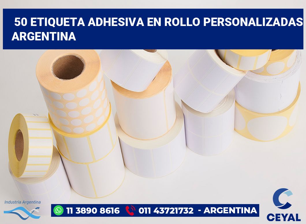 50 Etiqueta adhesiva en rollo personalizadas argentina
