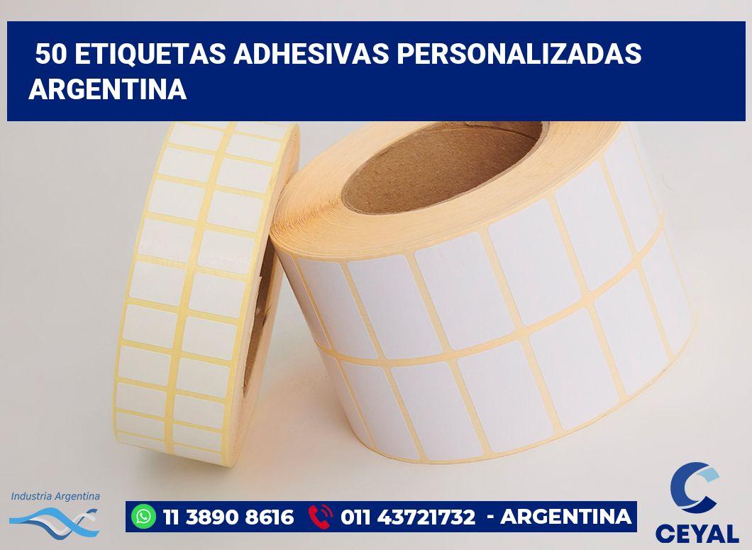 50 Etiquetas adhesivas personalizadas argentina